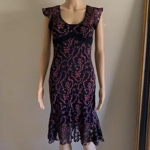 vintage floral midi dress🖤🥀